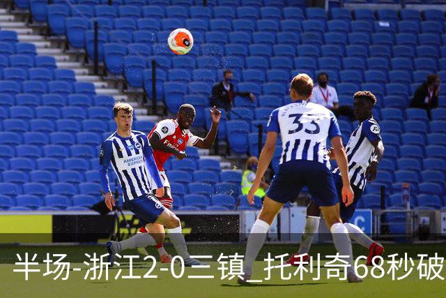 半场-浙江2-0三镇 托利奇68秒破门米特里策无解一条龙